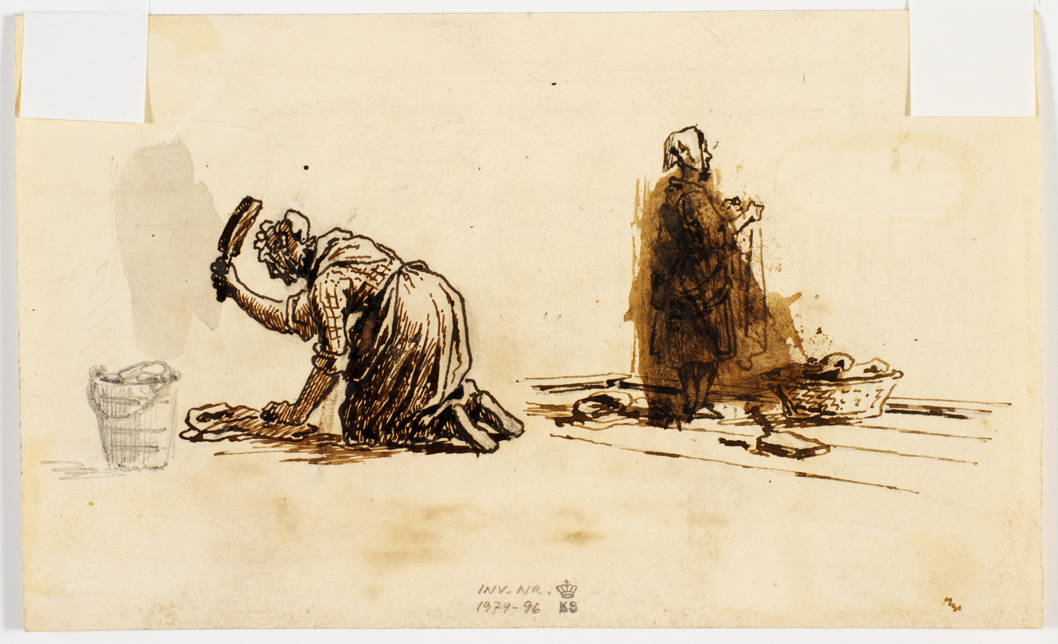 To studier af vaskekoner